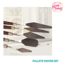 Palette Knives Set 5pcs Icing Buttercream Frosting Wooden Handle Spatula Stainless Steel Cake Icing Knife By Azim Bakery