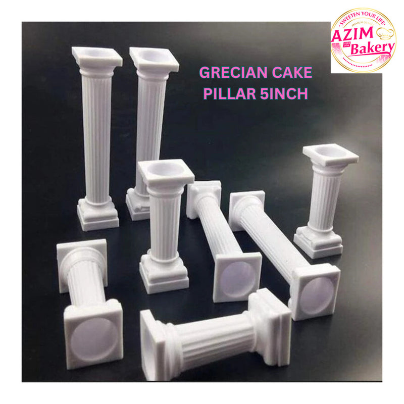 GRECIAN CAKE PILLAR  PLASTIC 5INCH (4pcs) BY AZIM BAKERY