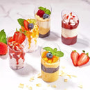 10pcs 80ml Mini Dessert Cups Elegant Clear Slanted Parfait Appetizer Cup Jelly Pudding Mousse Cup BY AZIM BAKERY