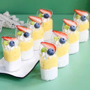 10pcs 80ml Mini Dessert Cups Elegant Clear Slanted Parfait Appetizer Cup Jelly Pudding Mousse Cup BY AZIM BAKERY