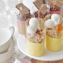 10pcs 80ml Mini Dessert Cups Elegant Clear Slanted Parfait Appetizer Cup Jelly Pudding Mousse Cup BY AZIM BAKERY