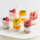 10pcs 80ml Mini Dessert Cups Elegant Clear Slanted Parfait Appetizer Cup Jelly Pudding Mousse Cup BY AZIM BAKERY