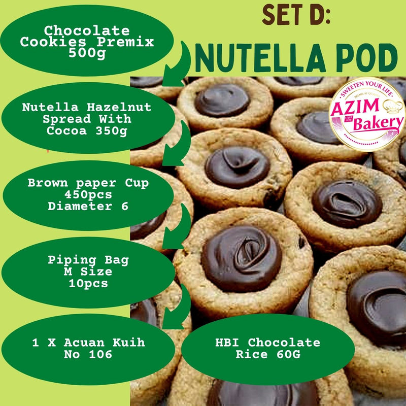 Set Raya Nutella Pod Cookies Premix