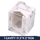 Cupcake Box Marble With Window & Handle