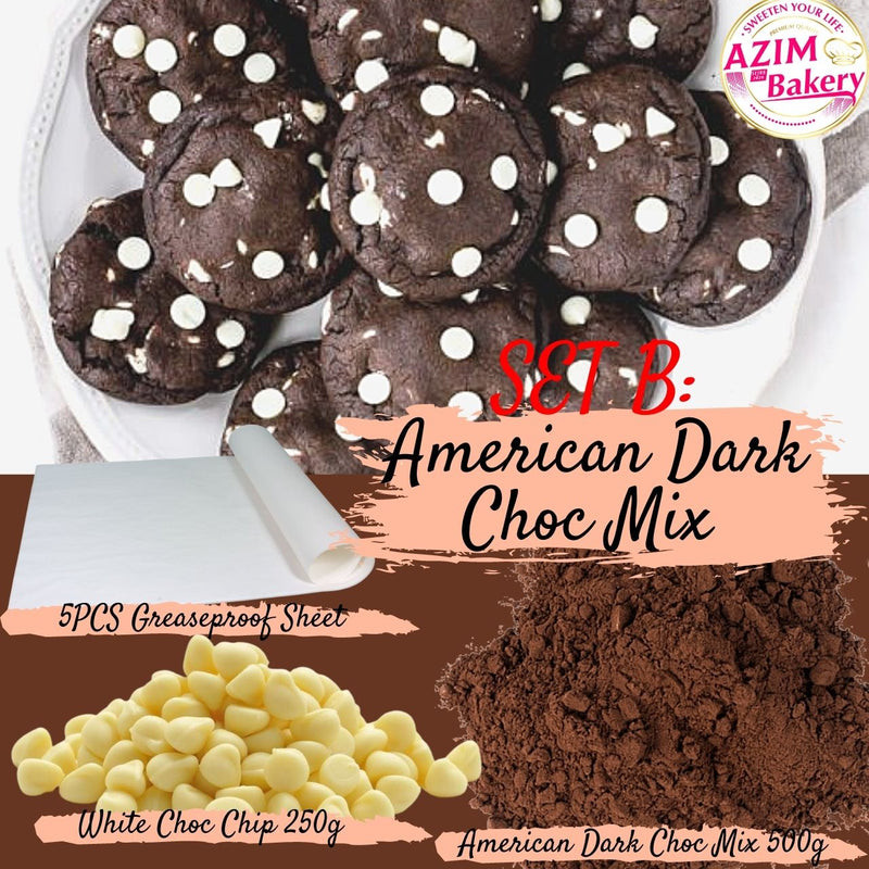 Set Raya American Dark Chocolate Chip Cookies Premix