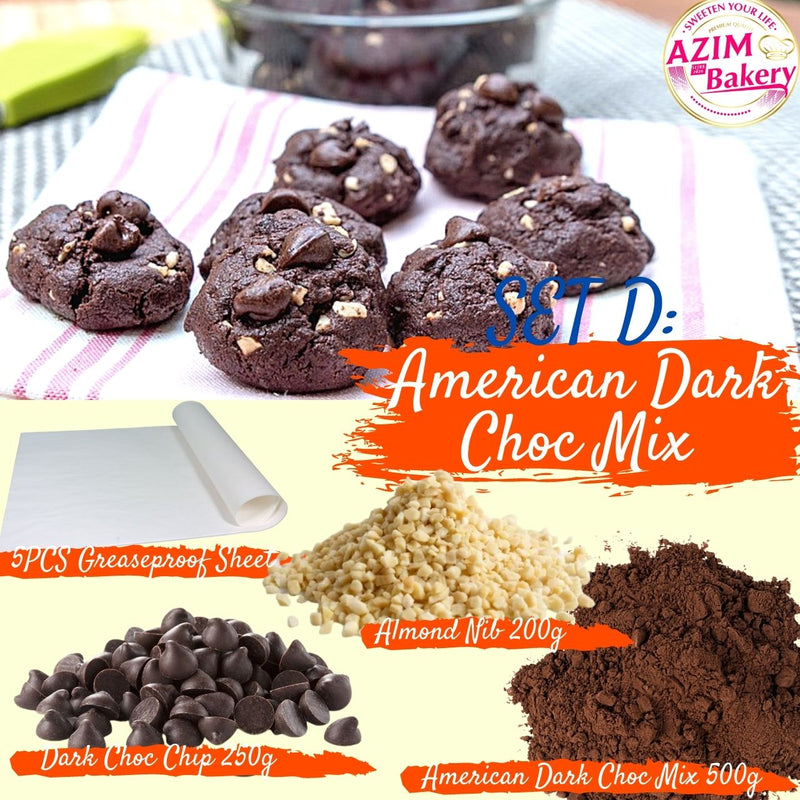 Set Raya American Dark Chocolate Chip Cookies Premix