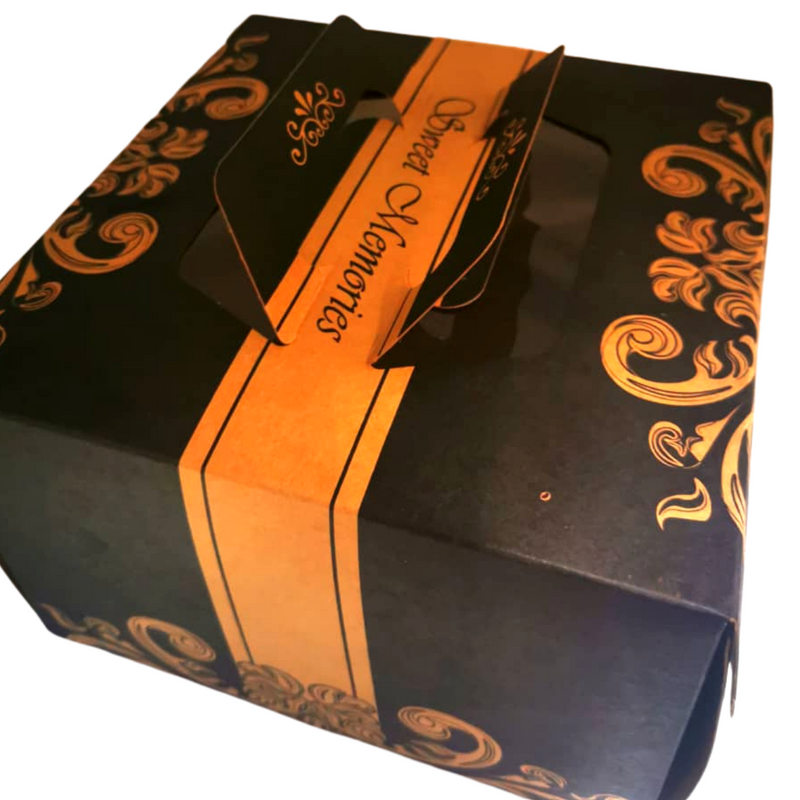 Cake Box With Black Handle