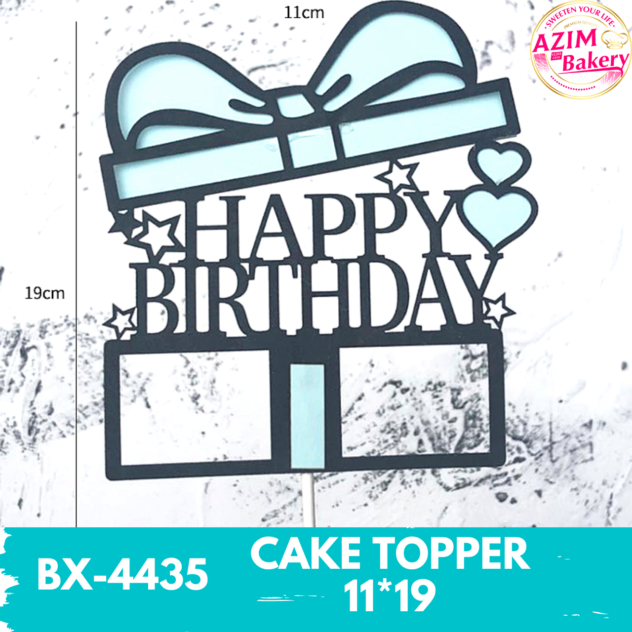 Happy Birthday Gift Cake Topper by Azim Bakery BCH Rawang
