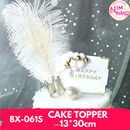 Feather White Cake Topper