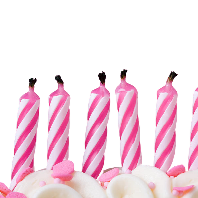 Pink Cake Candle (Big) 10pcs