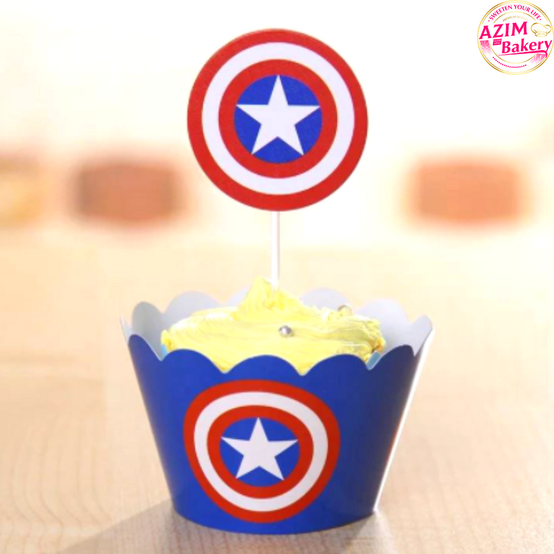 Captain America Cupcake Topper