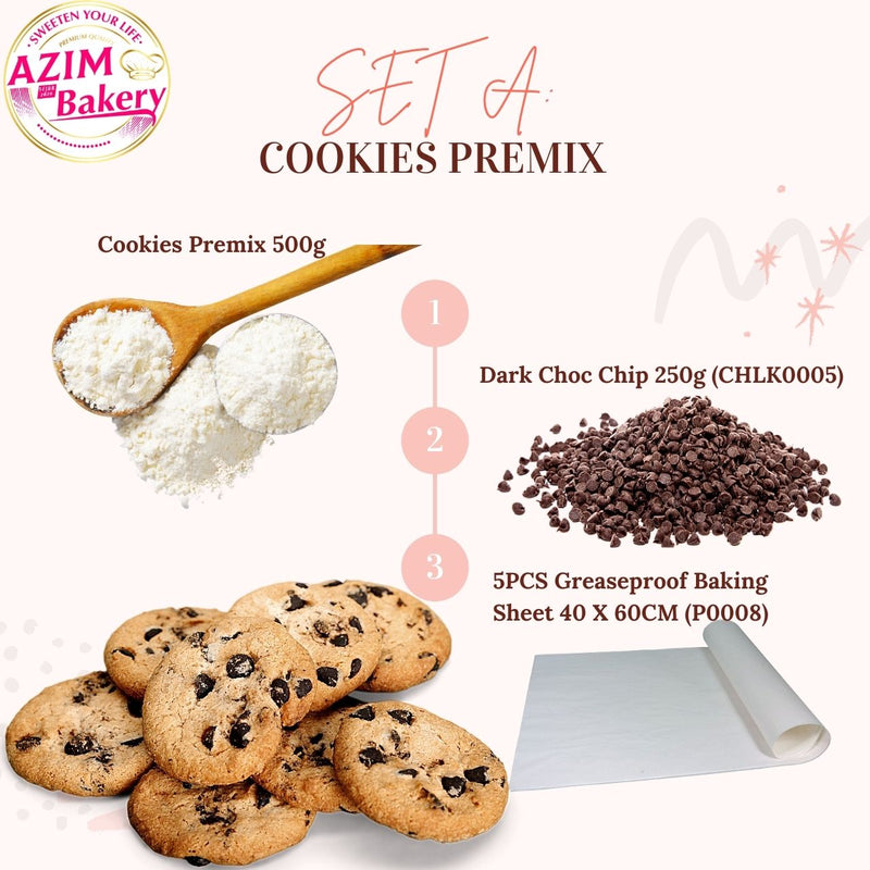 Set Raya Chocolate Chip Almond Cookies Premix