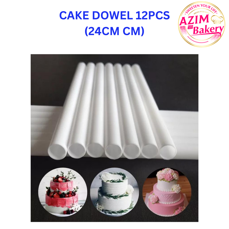 Opaque Cake Dowels 30cm 10pcs