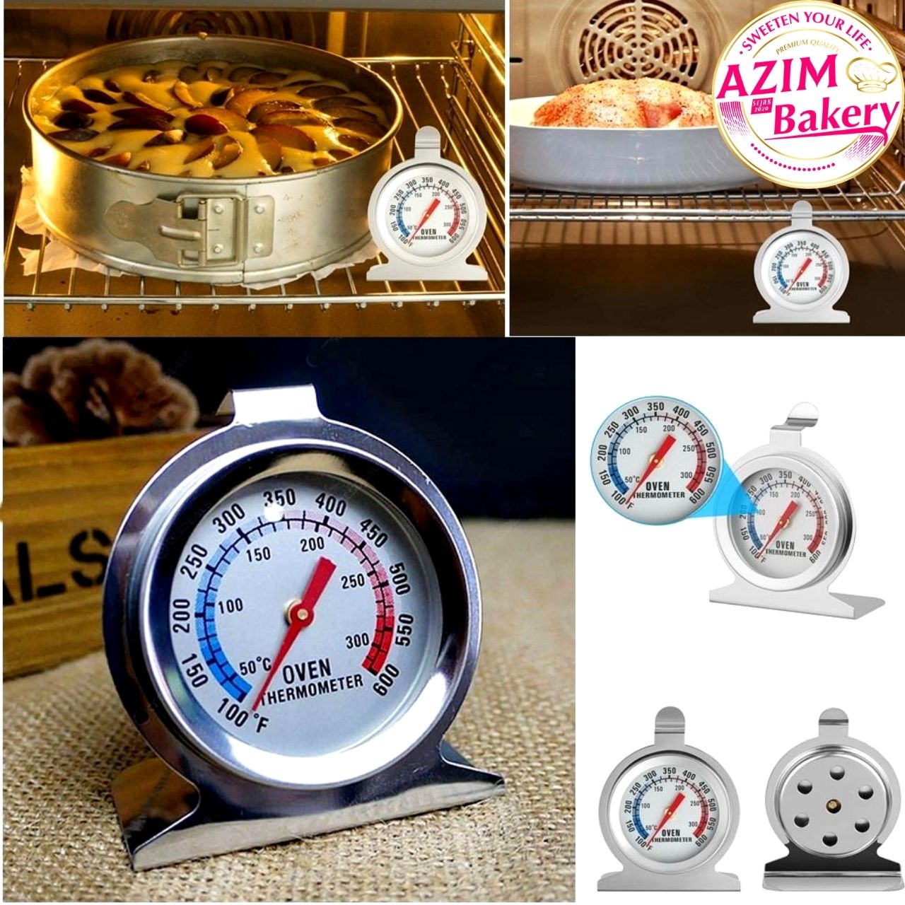 Oven Thermometer Stainless Steel - by Azim Bakery BCH Rawang
