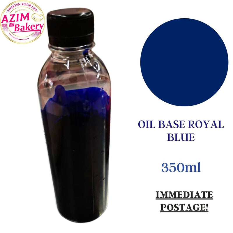 Royal Blue 350ml Halal Oil Base Food Coloring with Bubble Wrap