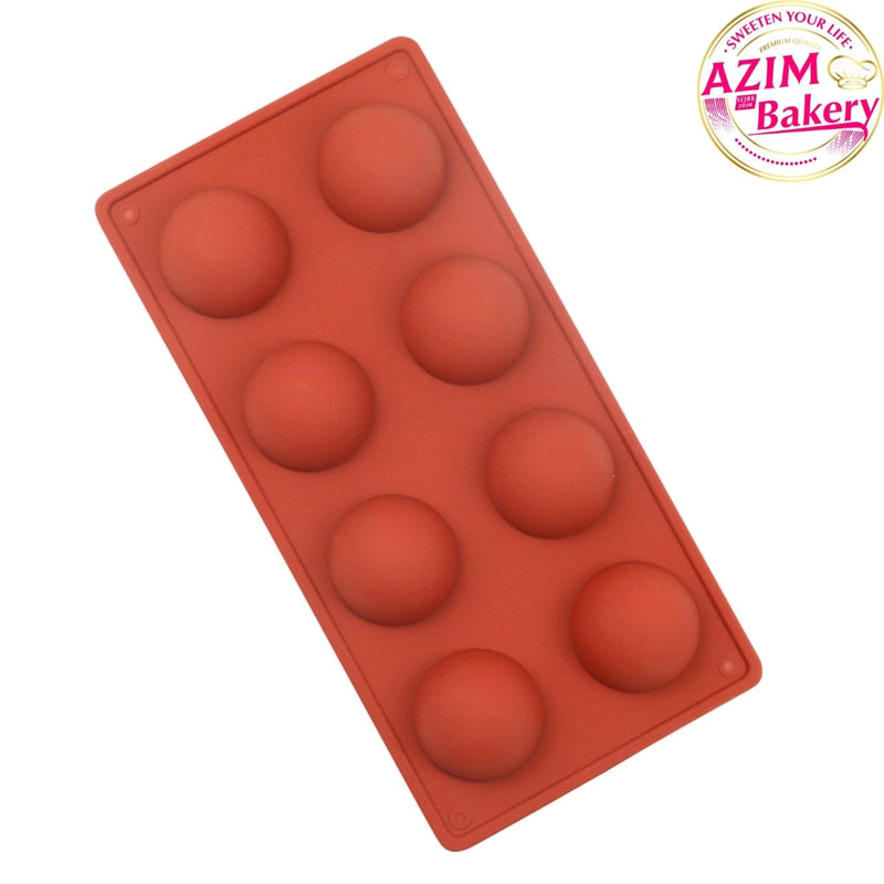 Silicone Mold Half Sphere 8 Cavity - by Azim Bakery BCH Rawang