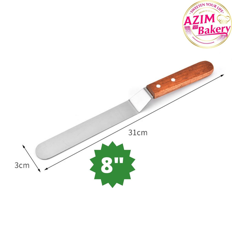 Cake Spatula Curve + Wooden Handle