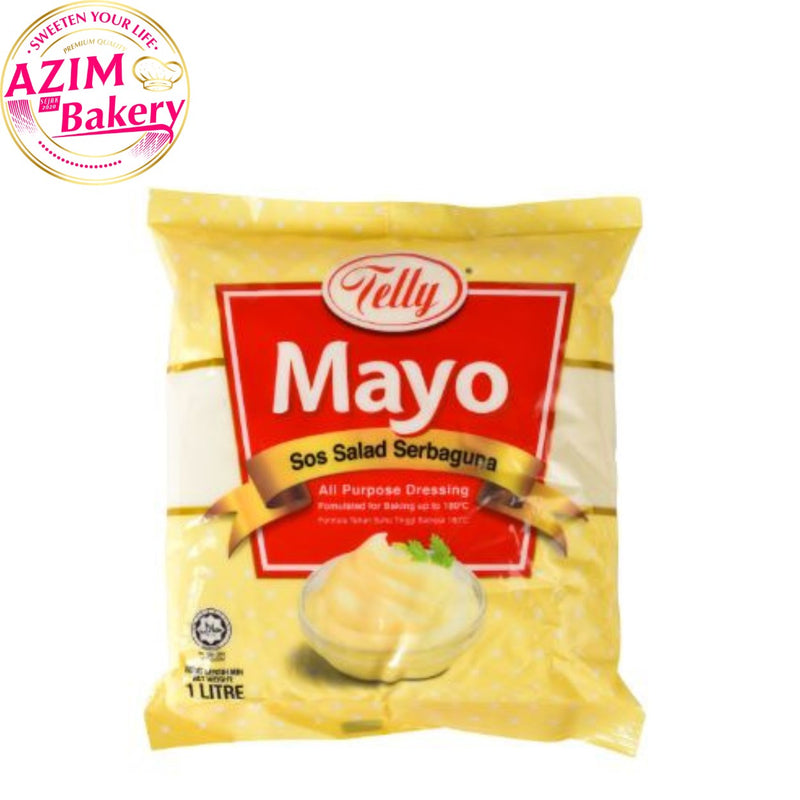 *Ready stock* TELLY ALL PURPOSE MAYO (HALAL) / MAYO SERBAGUNA 1LTR/ Mayonnaise | By Azim Bakery (BCH,Rawang)