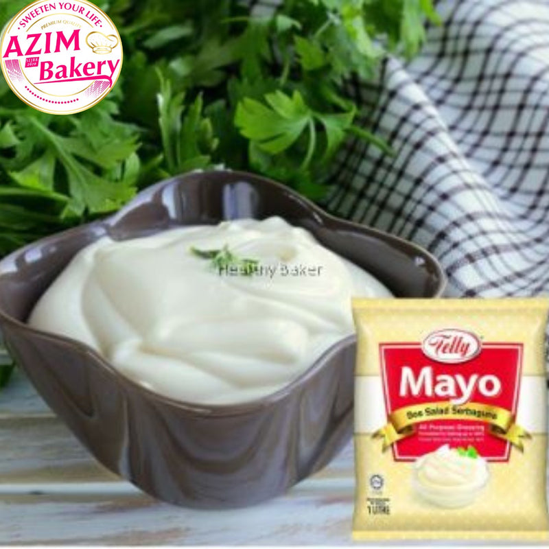 *Ready stock* TELLY ALL PURPOSE MAYO (HALAL) / MAYO SERBAGUNA 1LTR/ Mayonnaise | By Azim Bakery (BCH,Rawang)