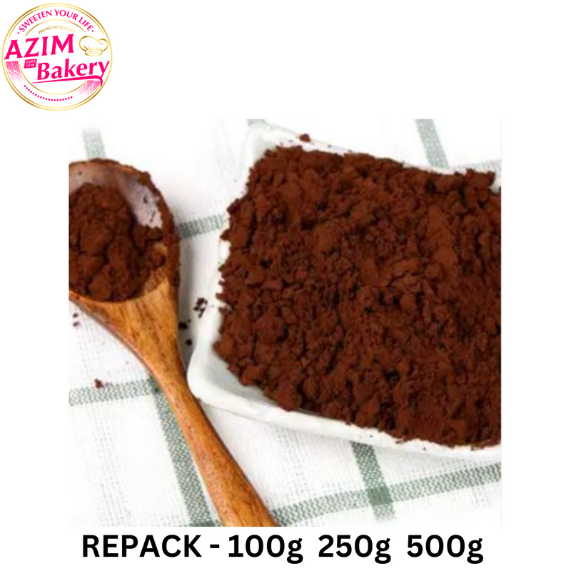 Van Houten Professional Alkalized Cocoa Powder Dark Brown 20/22 | 1kg,500G,250G,100G |Cocoa Drink | By Azim Bakery
