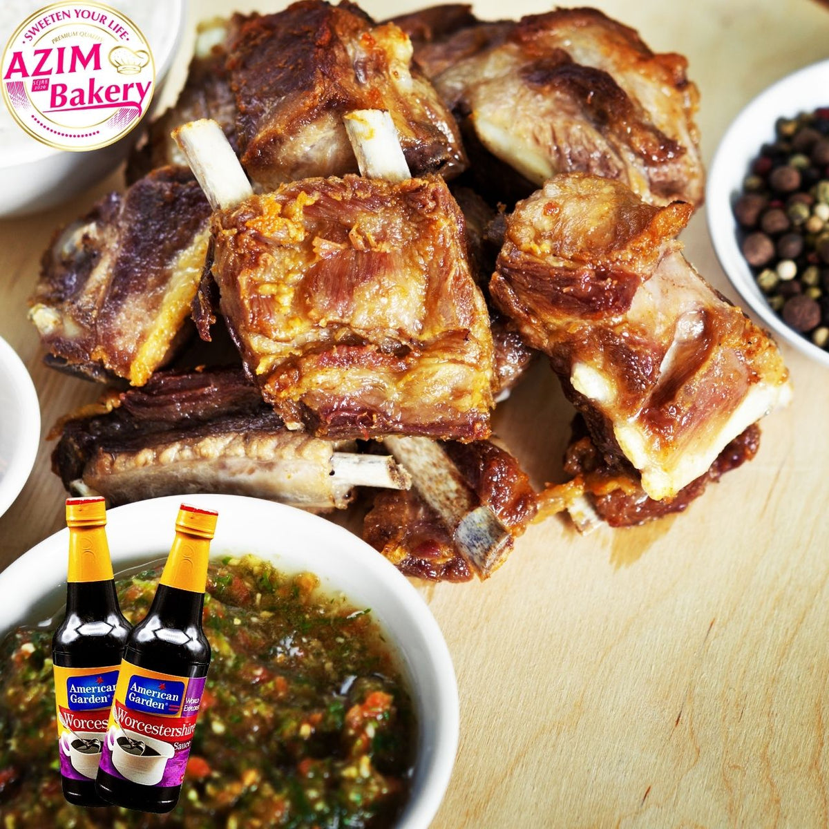 American Garden Worcestershire Sauce 295ml by Azim Bakery BCH Rawang