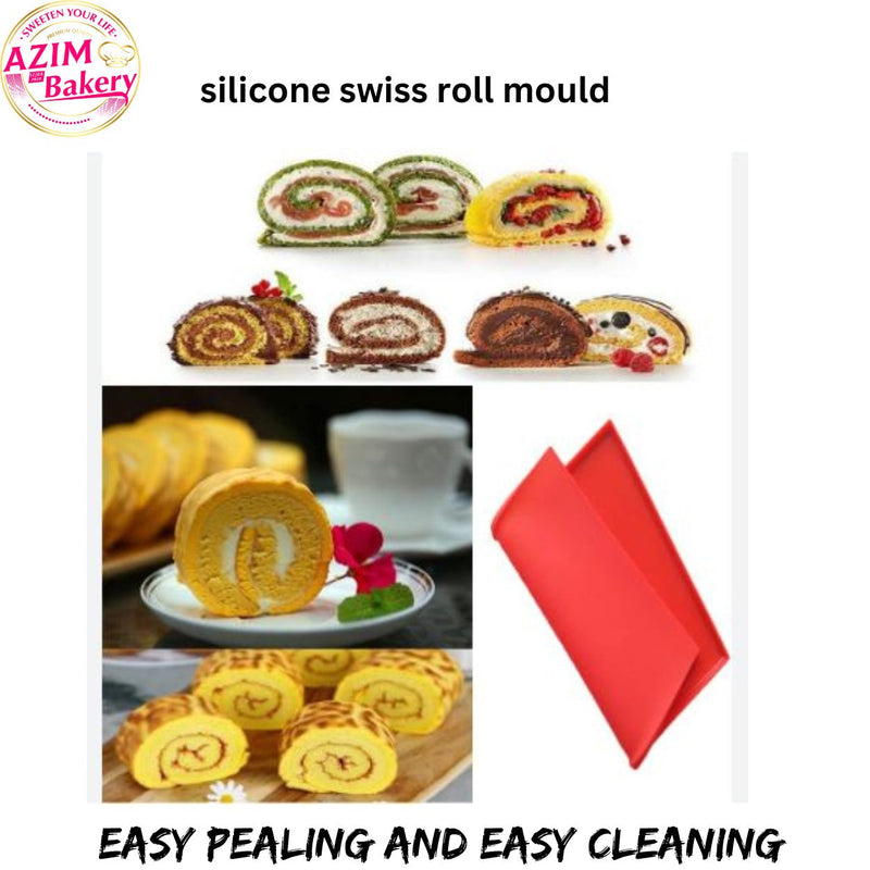 Swiss Roll Silicone Baking Mat Food Grade DIY Multifunction Cake Pad Non-Stick Oven Liner Pad | By Azim Bakery - Rawang
