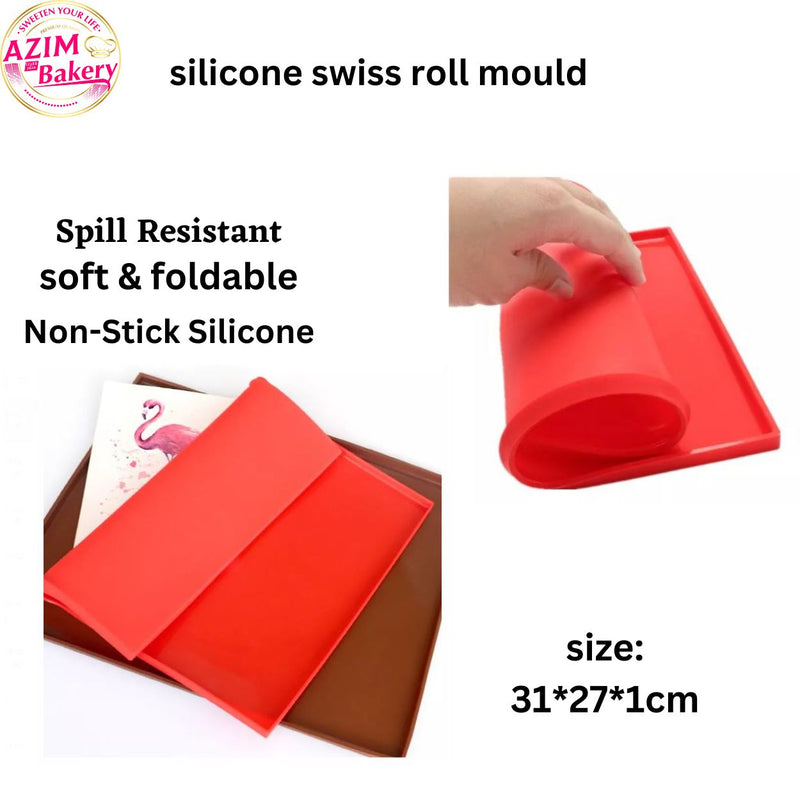 Swiss Roll Silicone Baking Mat Food Grade DIY Multifunction Cake Pad Non-Stick Oven Liner Pad | By Azim Bakery - Rawang
